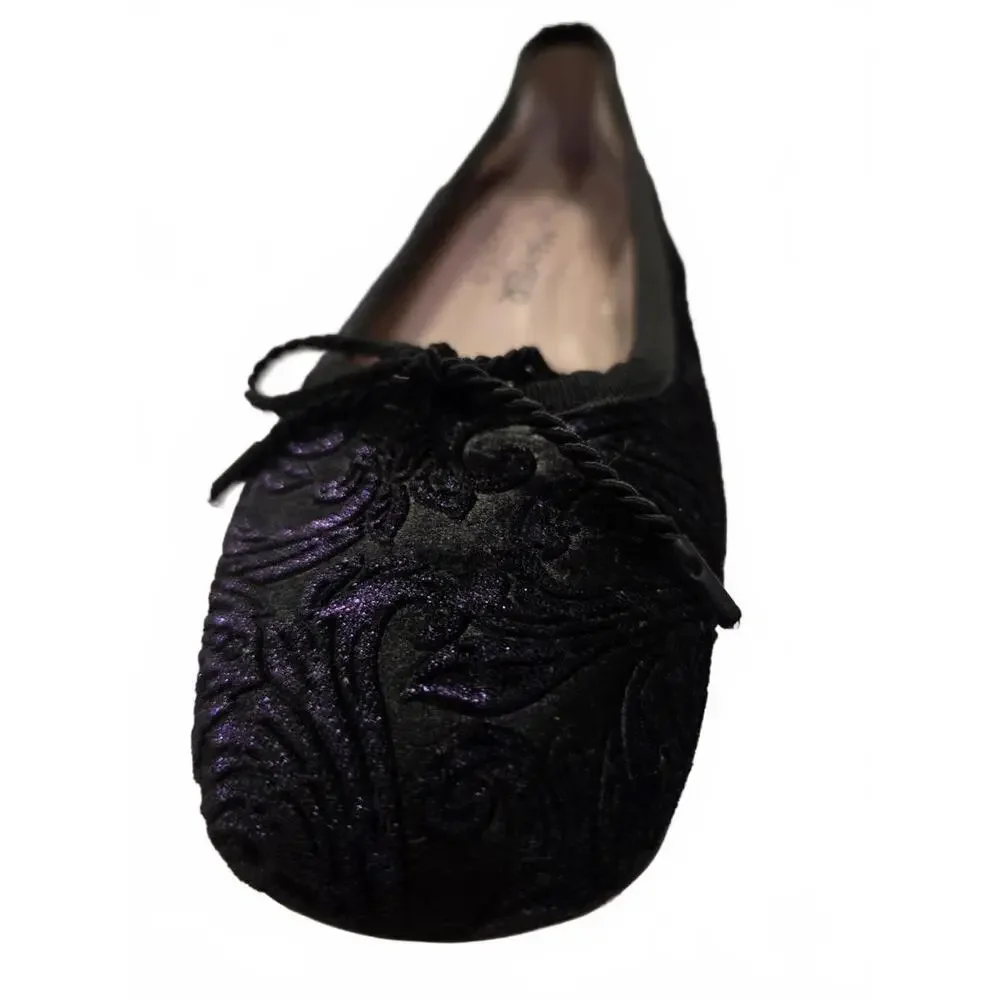 Paul Mayer Luxe Ballet Flat -‎ Velvet Purple Paisley - Size 7 NIB (New)